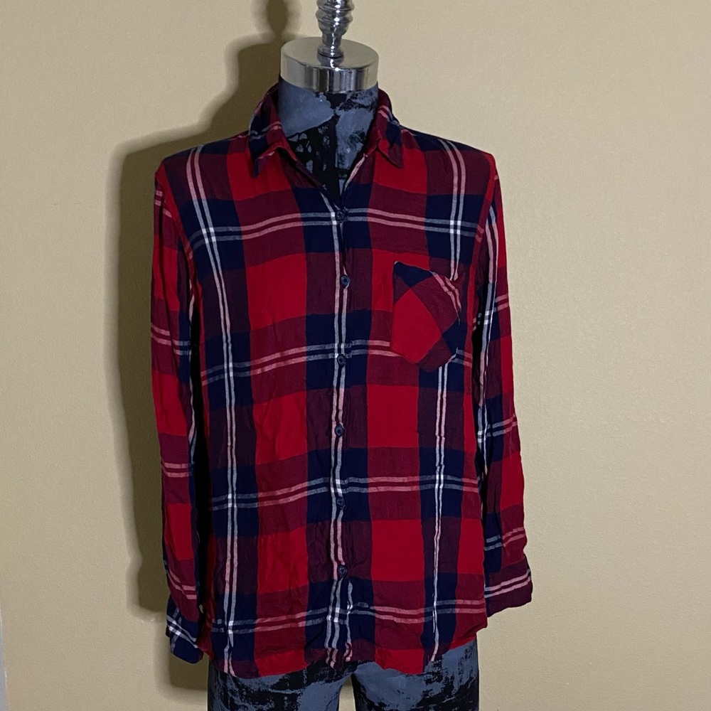 Woolrich Red/Blue Lightweight Plaid Shirt